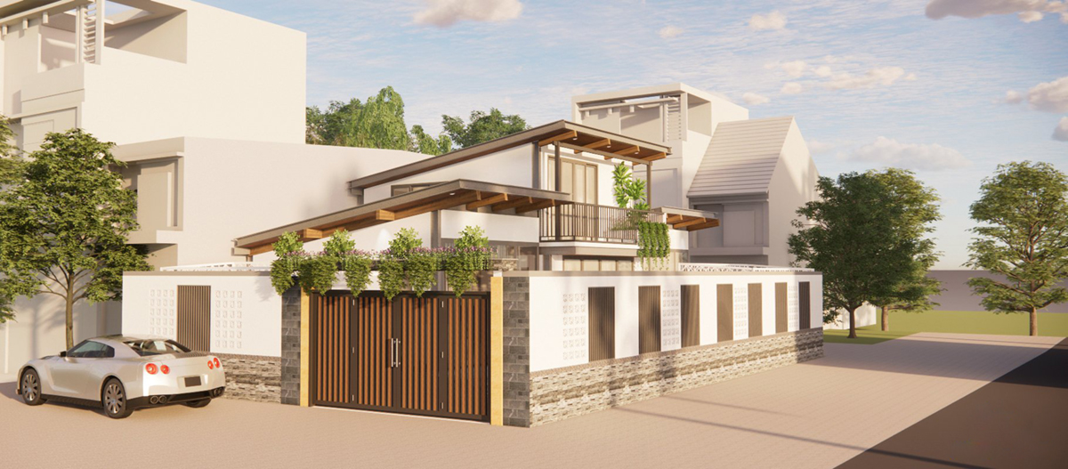 Kinh nghiệm thiết kế – thi công nhà tiền chế 100m2 Nhà tiền chế nhỏ, độc đáo