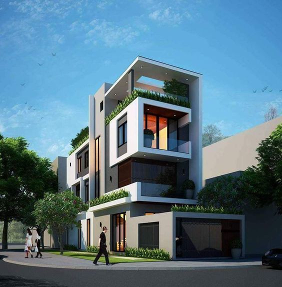Chiêm ngưỡng thiết kế nhà phố 2 mặt tiền hiện đại đẹp mê ly Ưu điểm khi thiết kế nhà phố 2 mặt tiền